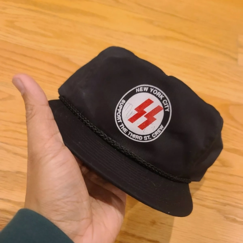 NOS Support The Third Street Crew Rope Trucker Hat Cap Hells Angels Nissin Biker